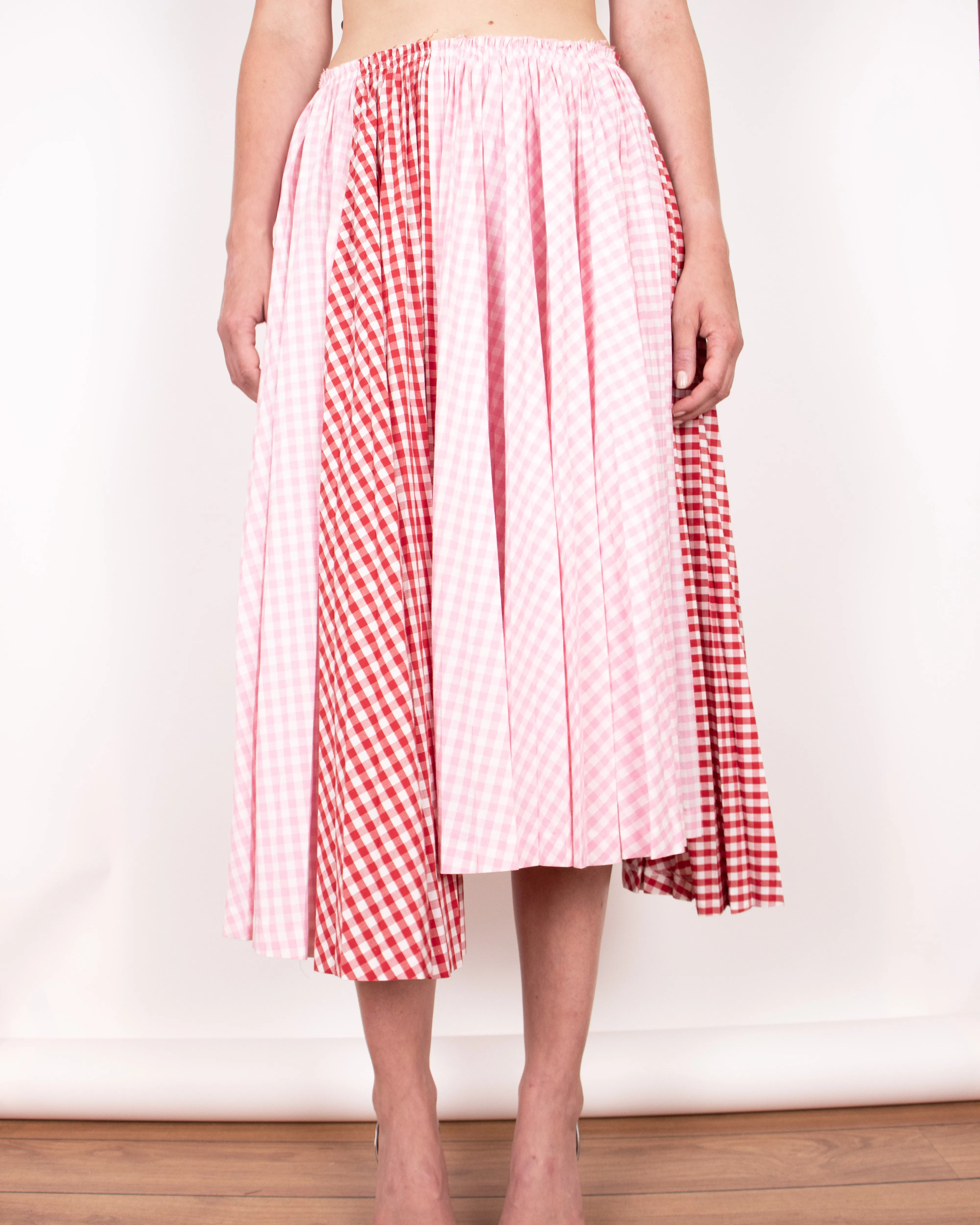 2000s Comme des Garçons Girl Gingham Cotton Skirt M