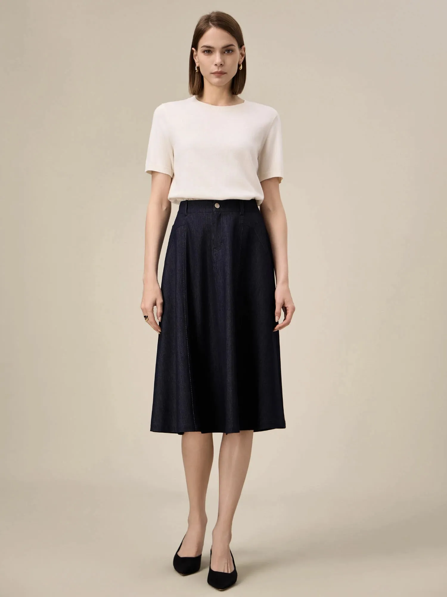 Amoretu Women's Vintage Denim Skirt