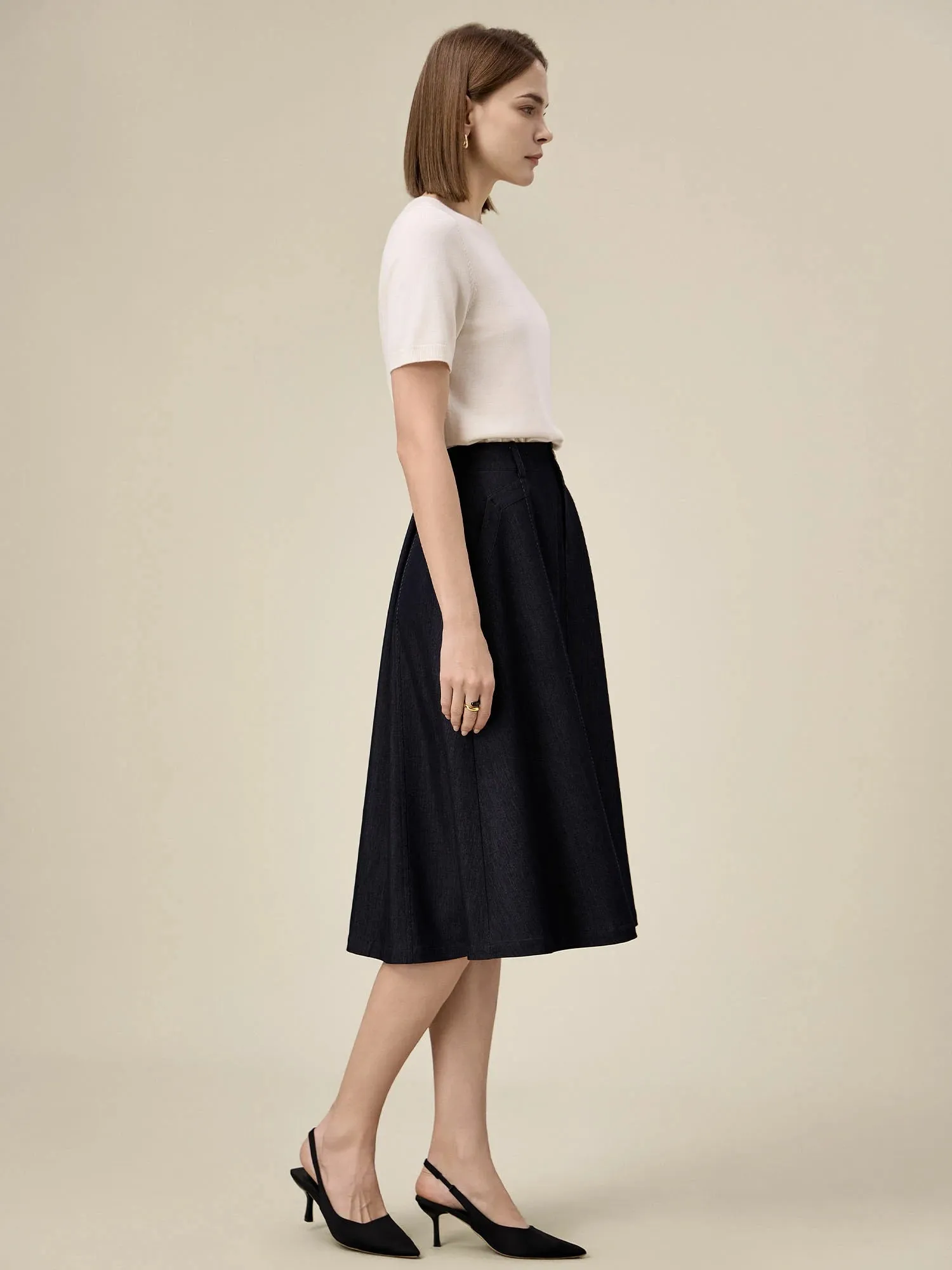 Amoretu Women's Vintage Denim Skirt