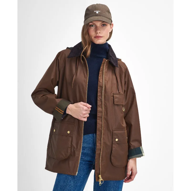Barbour Highclere Ladies Wax Jacket - Bark/Muted