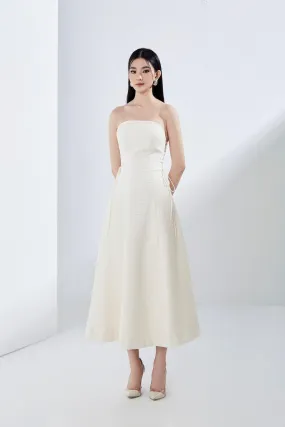 Blanc Strapless Dress