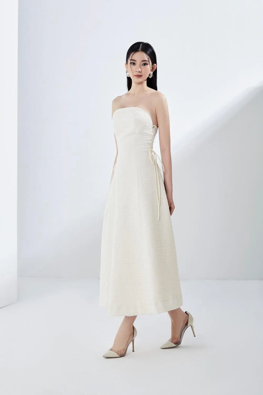 Blanc Strapless Dress