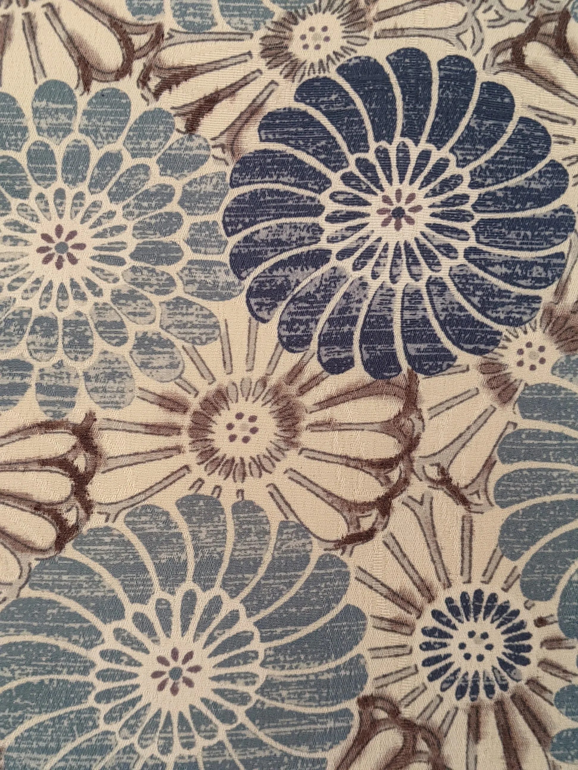 Blue chrysanthemum wall art