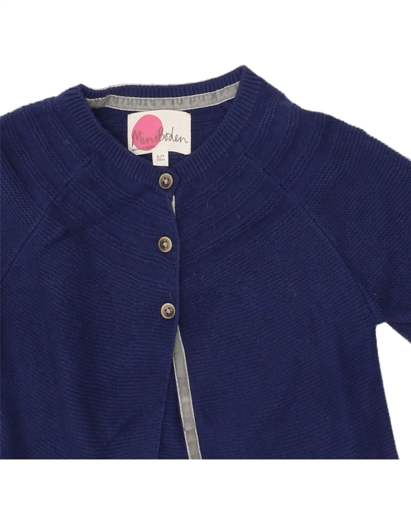 BODEN Girls Crop Cardigan Sweater 6-7 Years Navy Blue