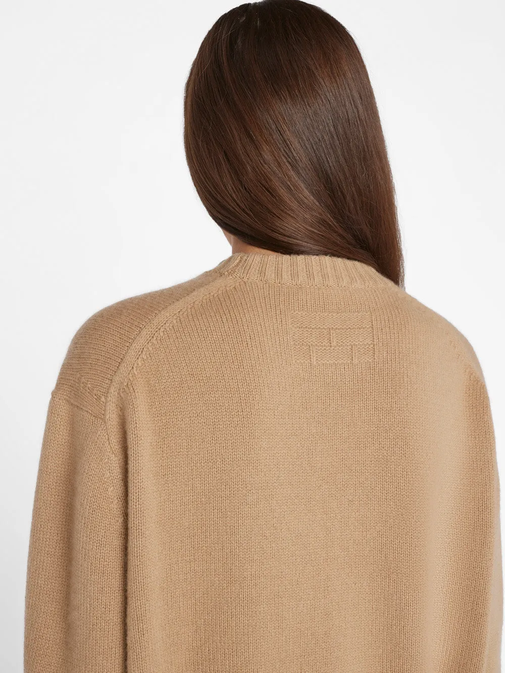 Boyfriend Cashmere Crew -- Light Camel