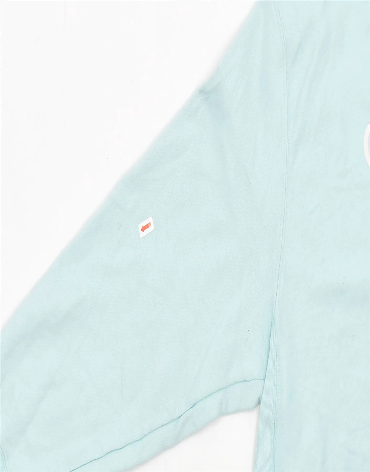 CHAMPION Womens Crop Graphic Sweatshirt Jumper UK 12 Medium Turquoise