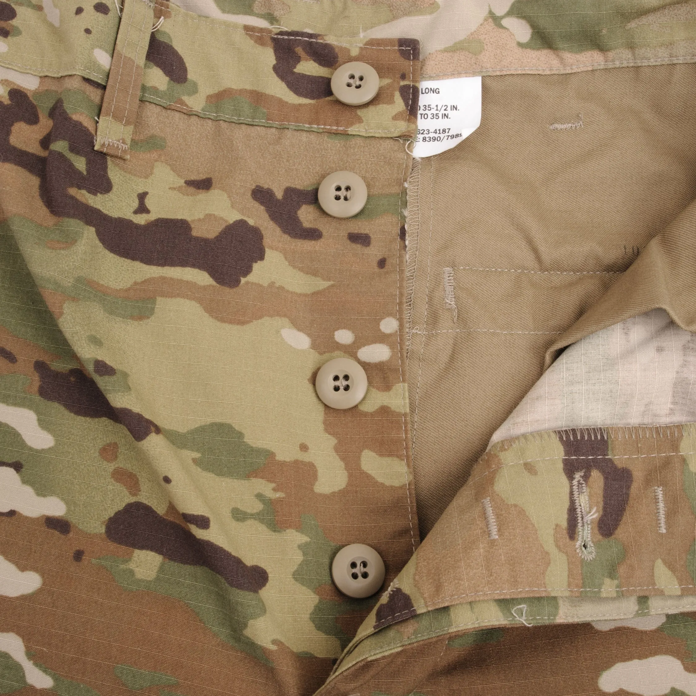 DEADSTOCK US ARMY INSECT SHIELD COMBAT TROUSERS PANTS CAMO MEDIUM LONG NOS