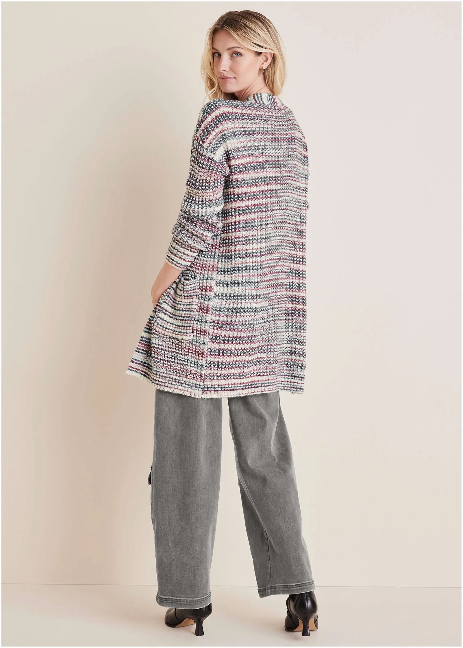 Electric City Cardigan  - Pink Multi