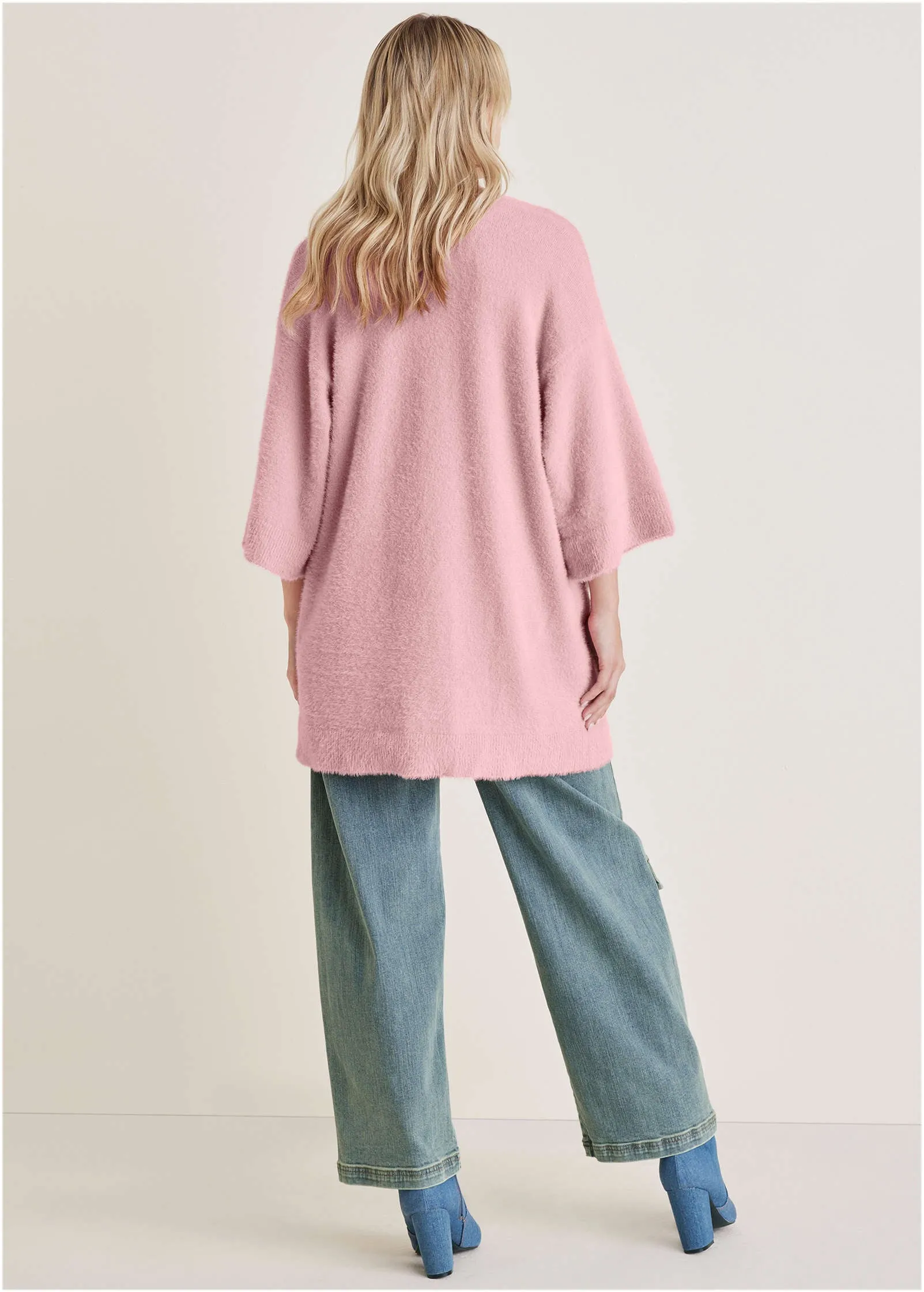 Eyelash Cardigan - Bleached Mauve