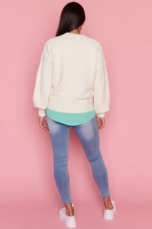 Fluffy Ivory Cardi