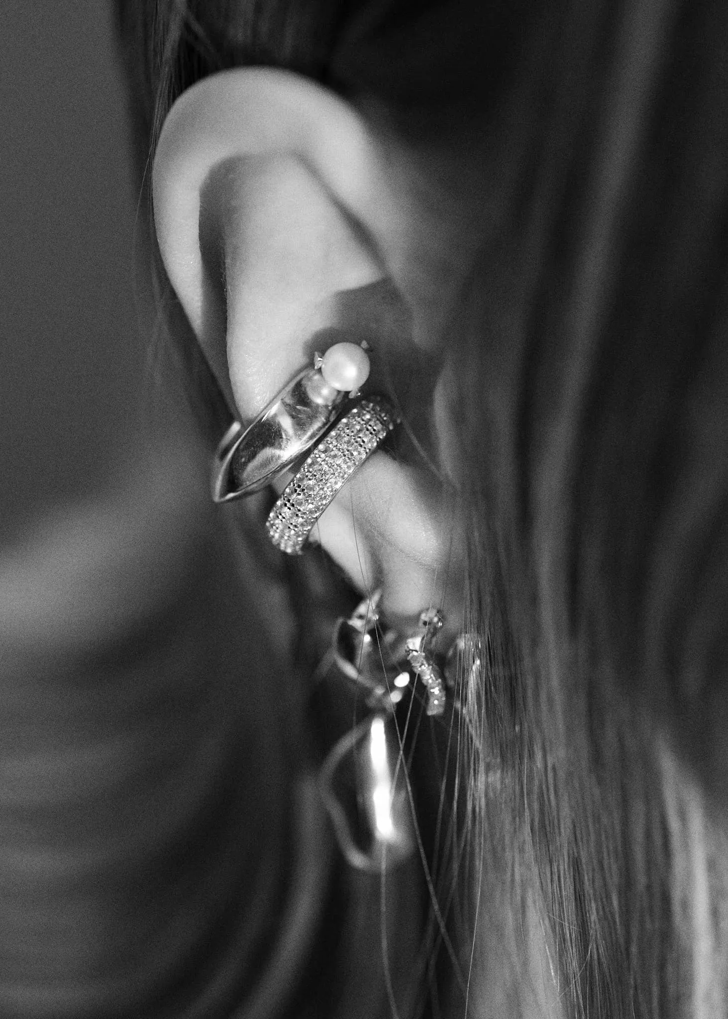 Folded Ear Cuff Mini Pearl