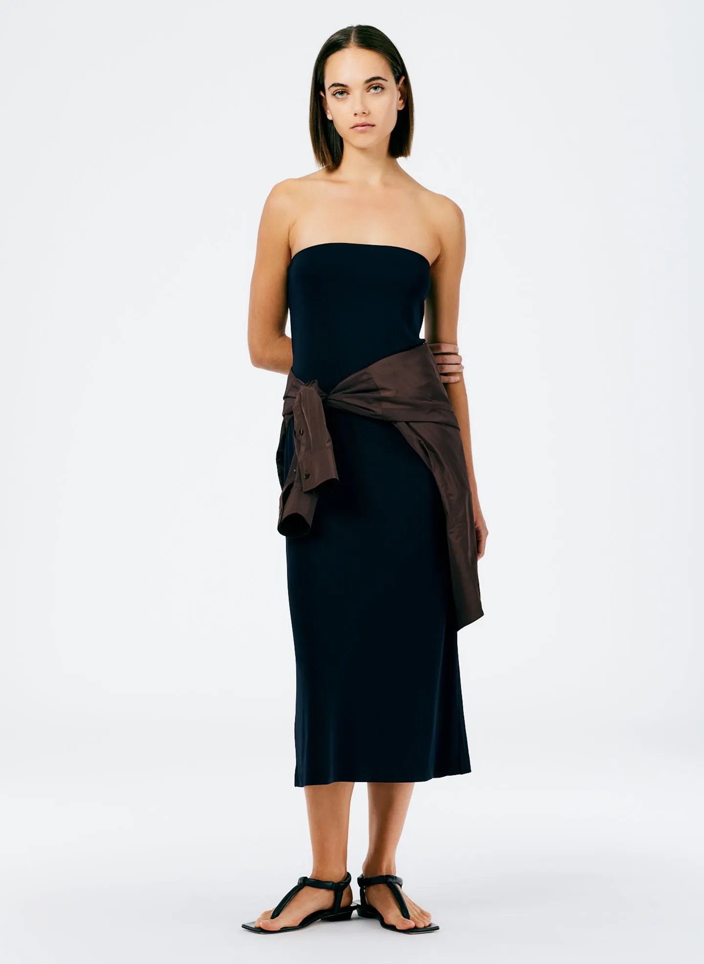 Harlow Jersey Strapless Midi Dress
