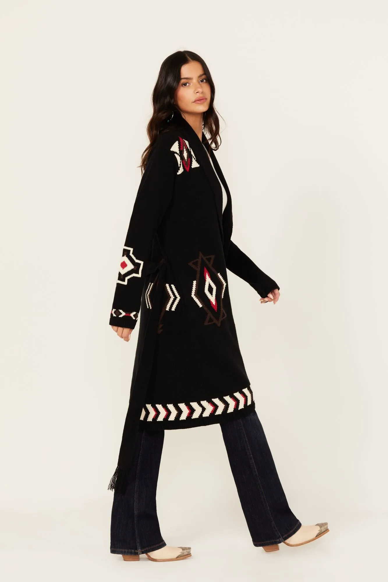 Leopole Long Cardigan