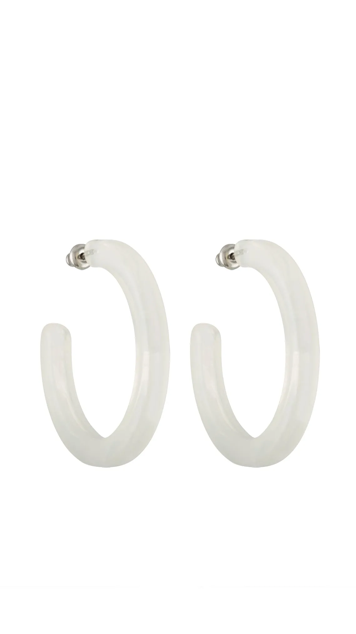 Machete Midi Hoops in Quartz