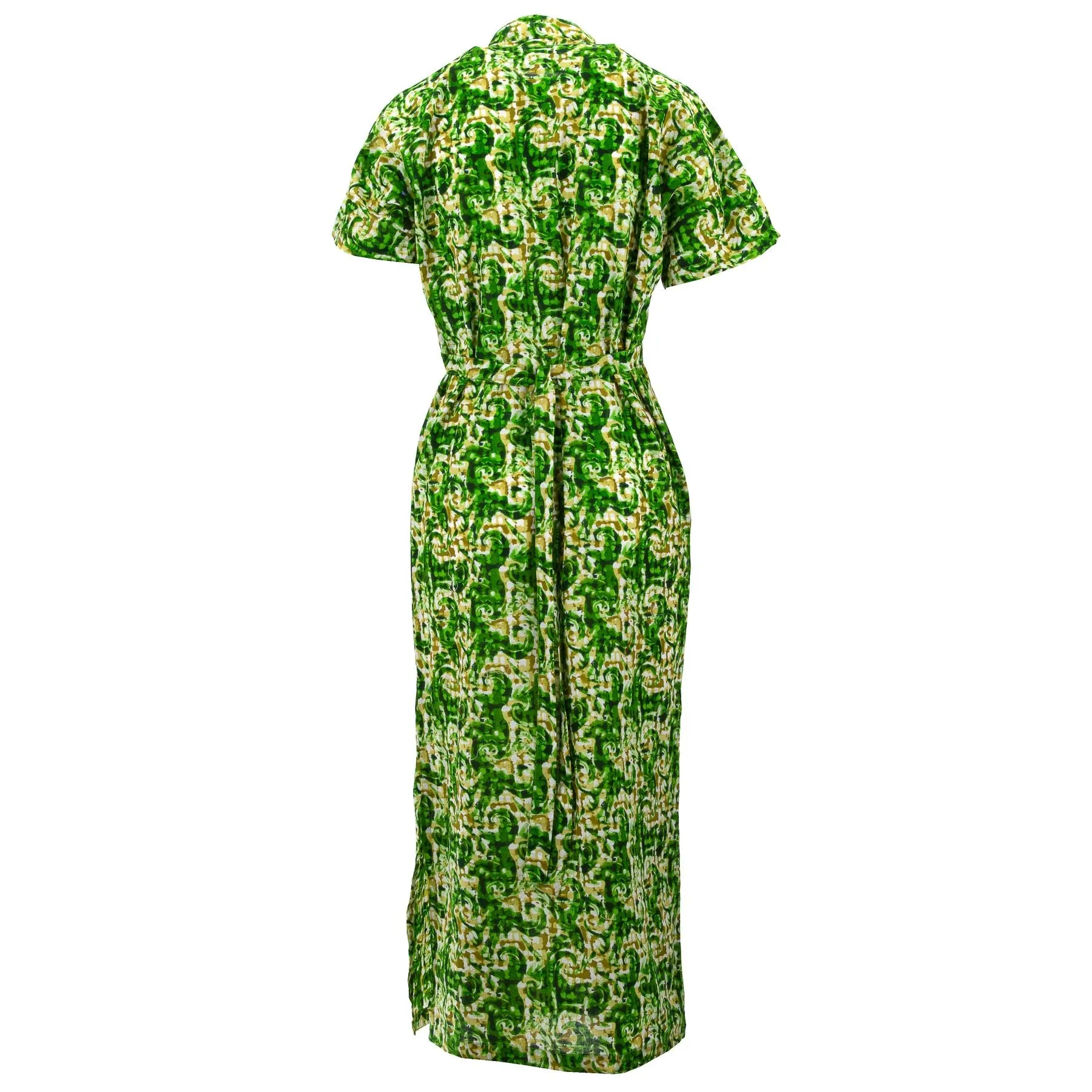 Mandarin Maxi Dress - Soft Moss