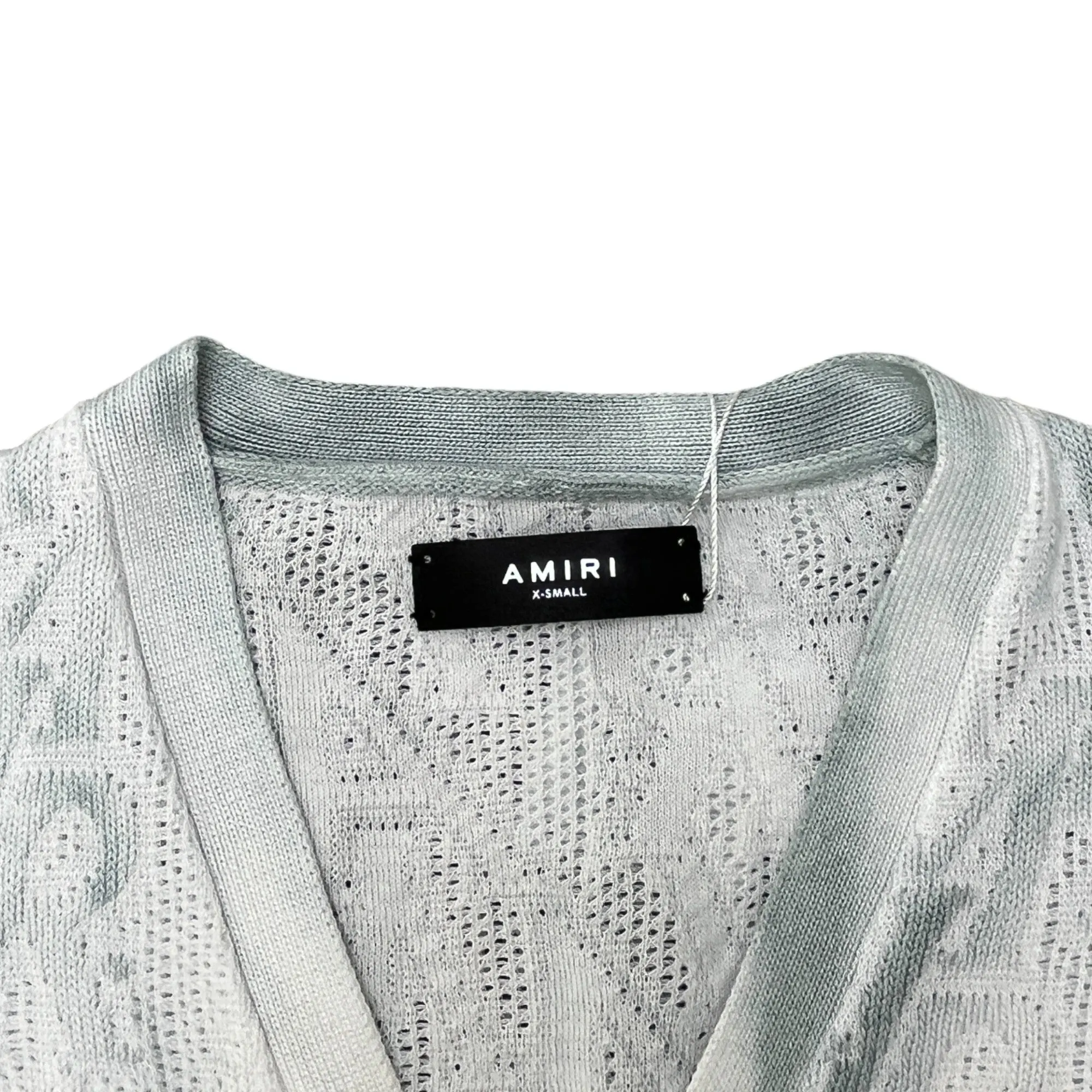 Men's Gradient Monogram Cardigan Blue Size XS
