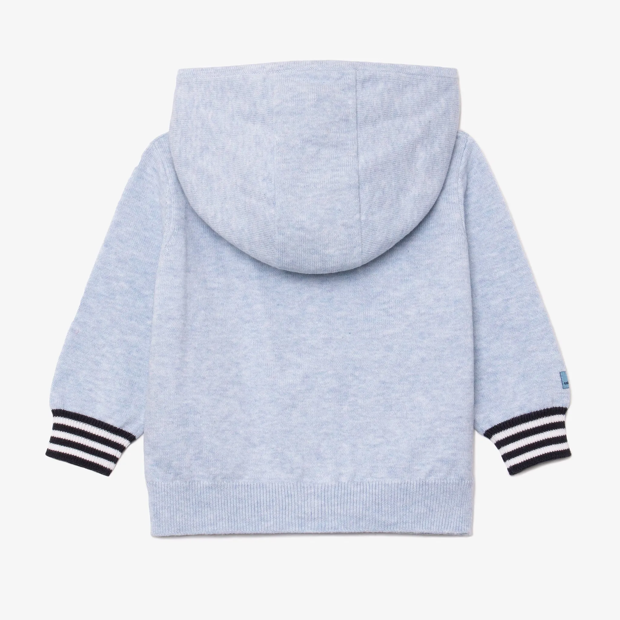 Newborn boy tiger zipped hooded cardigan