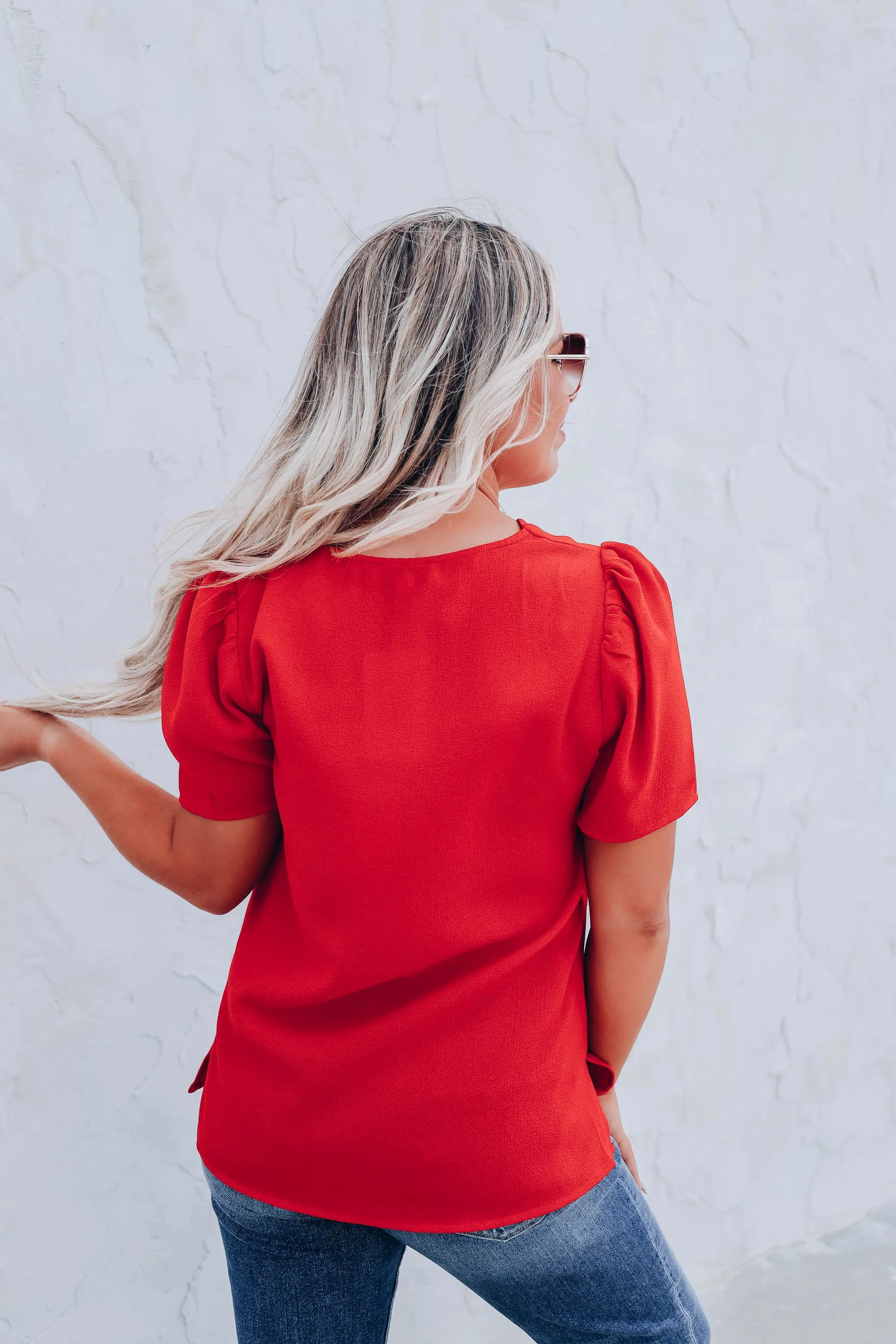 Runnin' The Show Blouse - Red