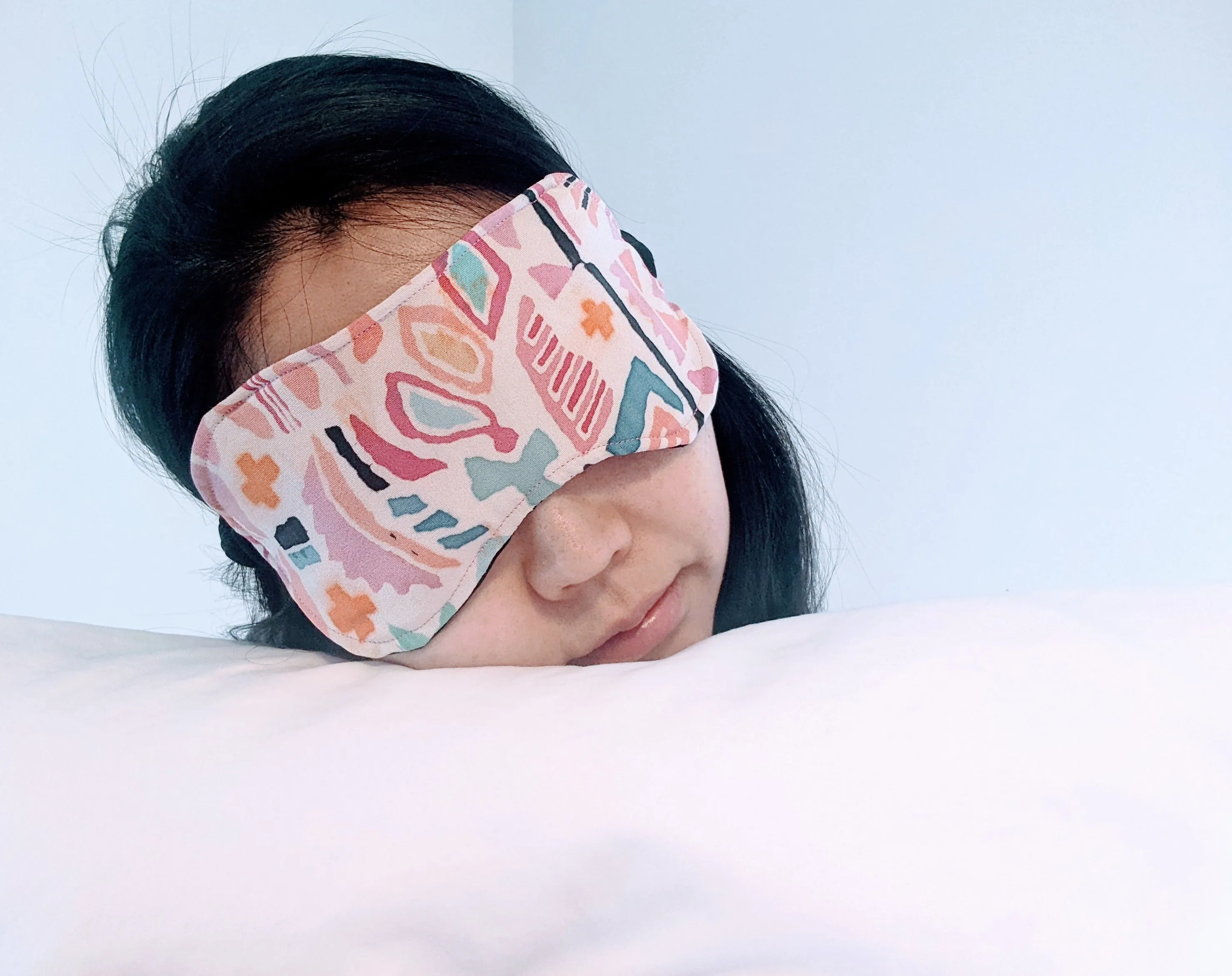 Silk Kimono Sleep Eye Mask - Plum blossoms
