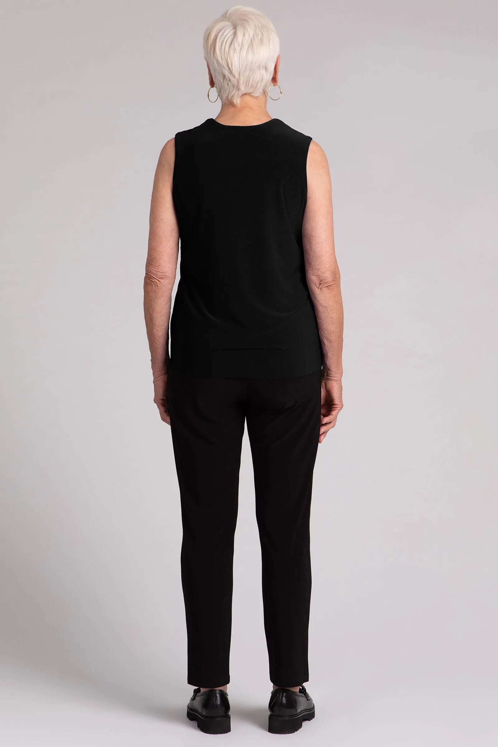 Sleeveless Double Layer Shell | Black