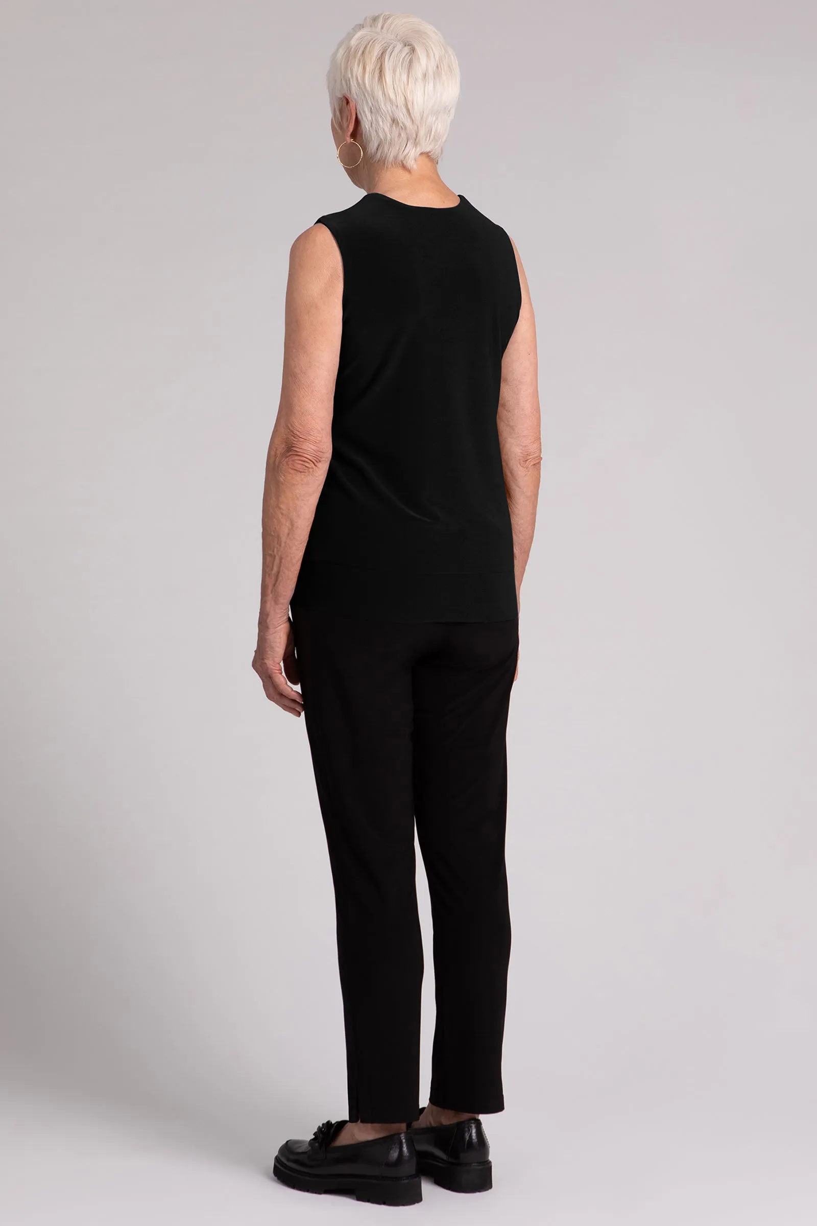 Sleeveless Double Layer Shell | Black