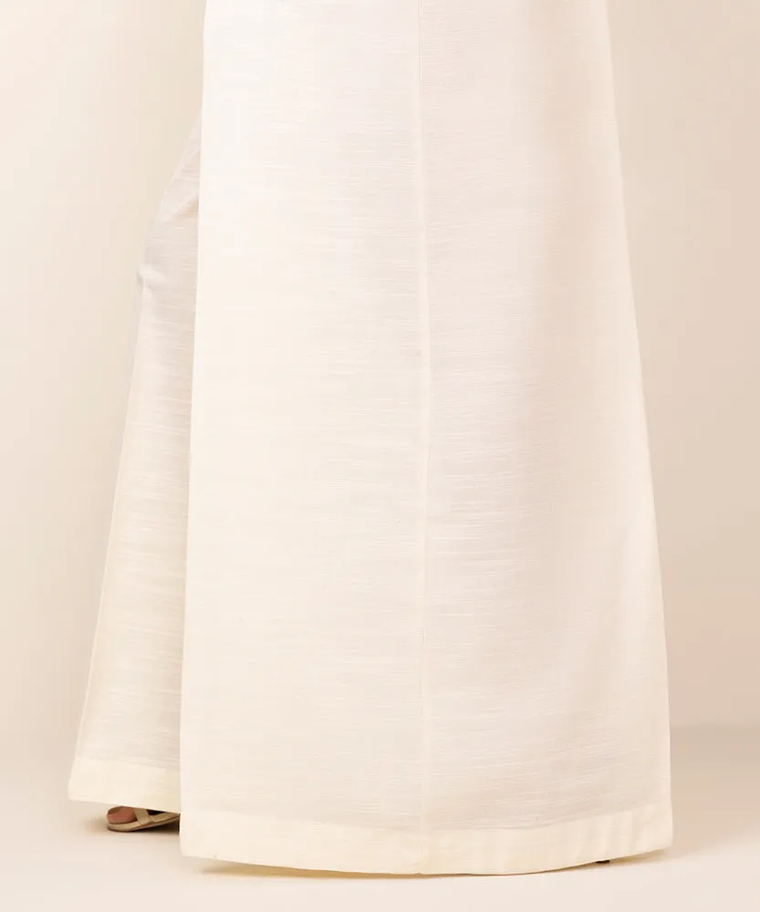 Solid Khaddar Flared Pants