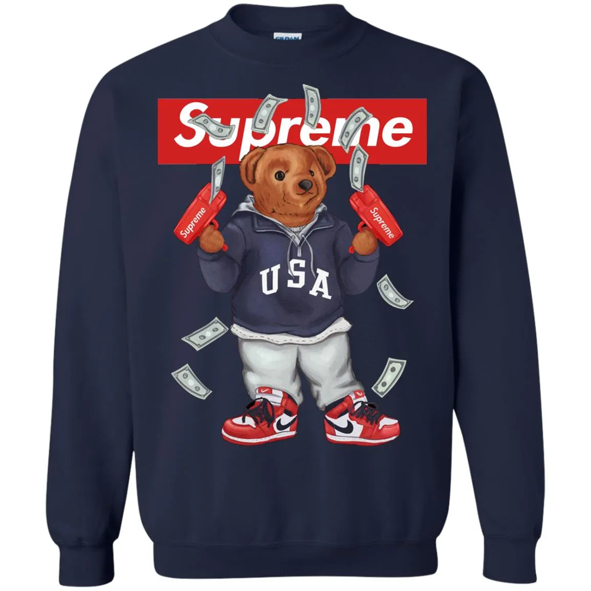 Supreme Bear Hot Trending T-shirt Crewneck Pullover Sweatshirt