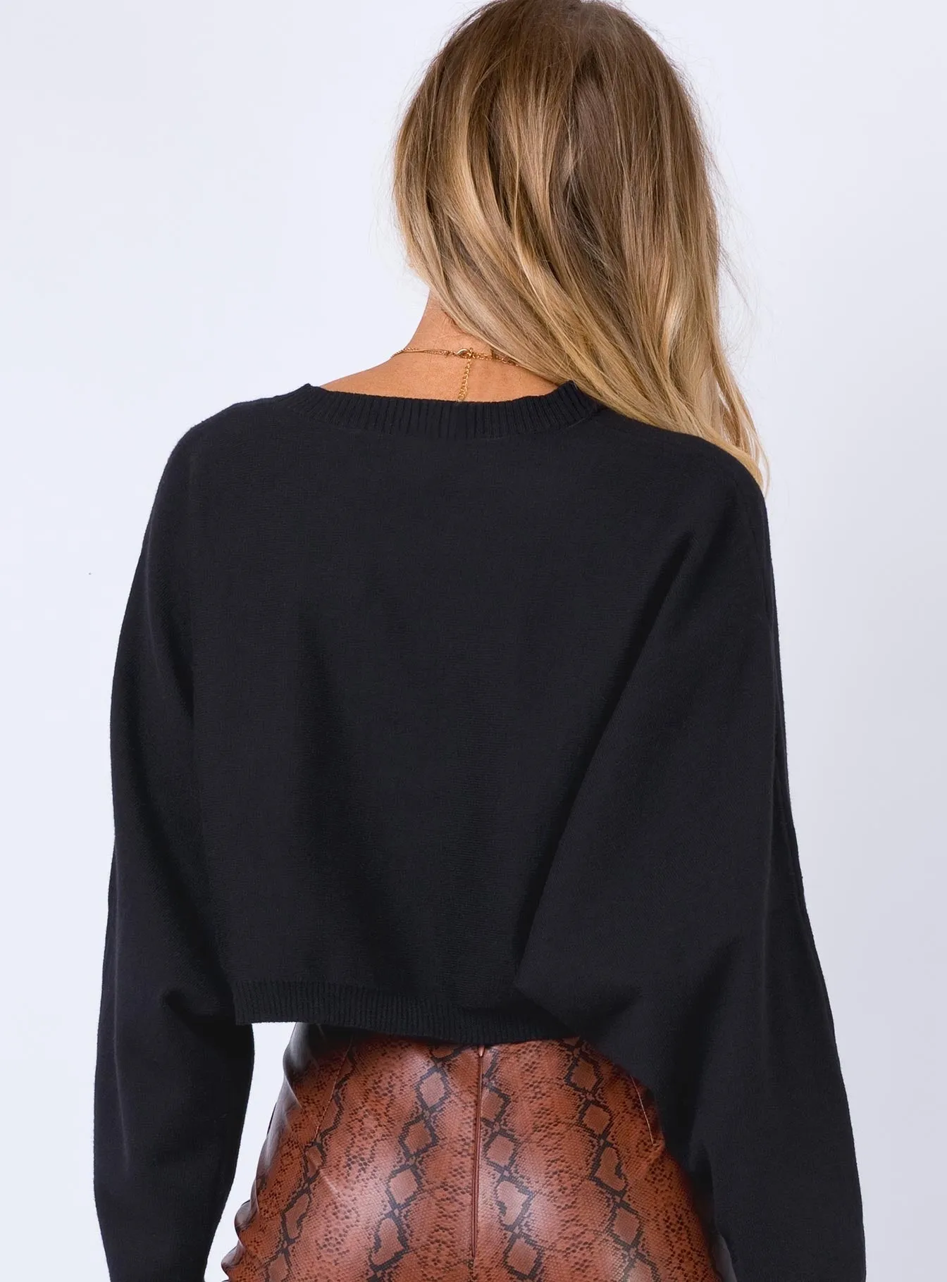 The Thorpe Cropped Sweatshirt Black