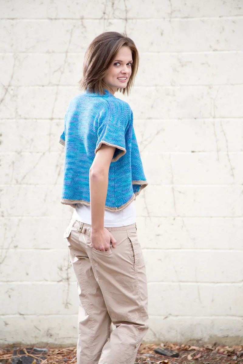 Universal Yarn Bamboo Pop - Adult Patterns - Drape Front Cardi - PDF Download