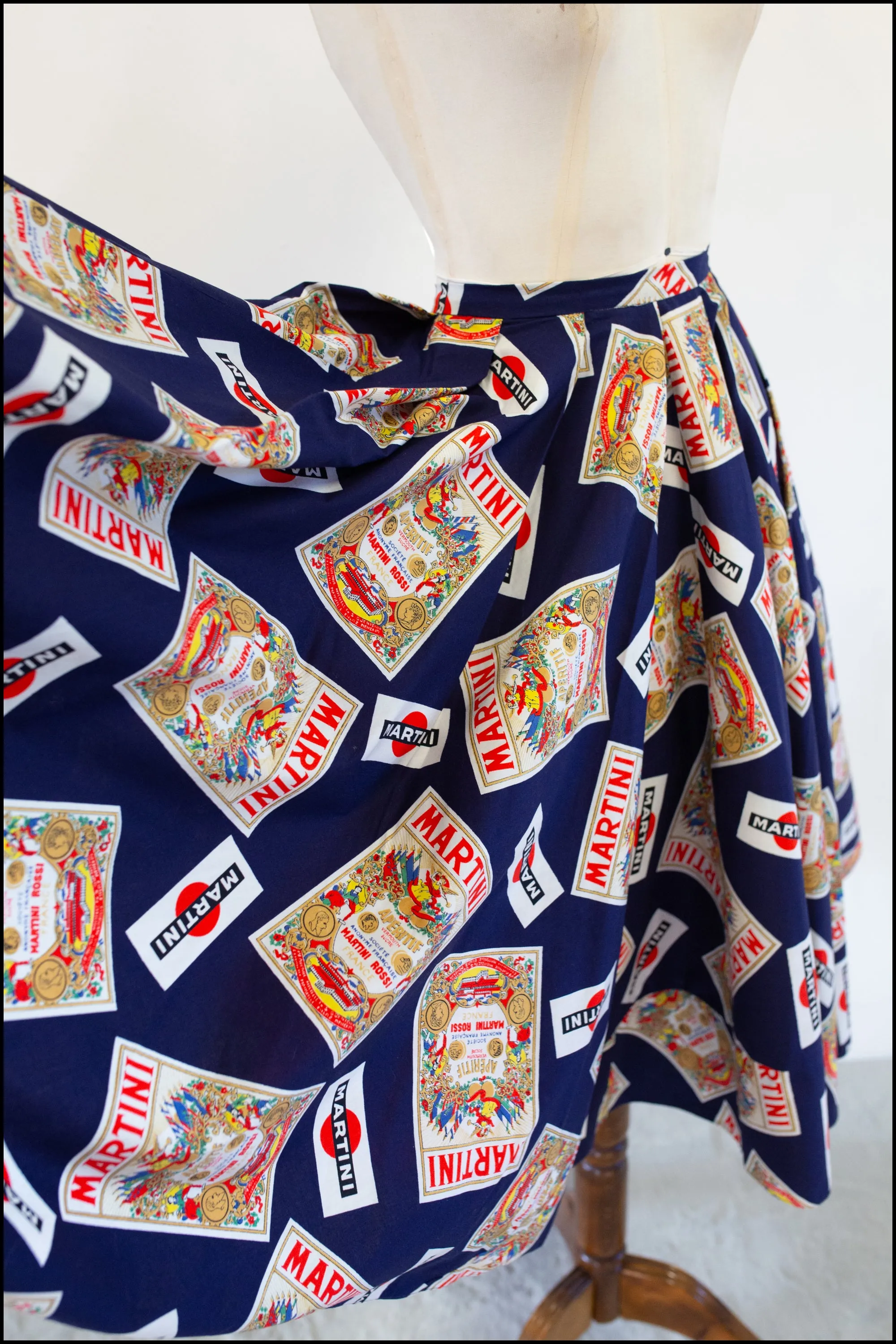 Vintage 1970s does 1950s Martini Skirt