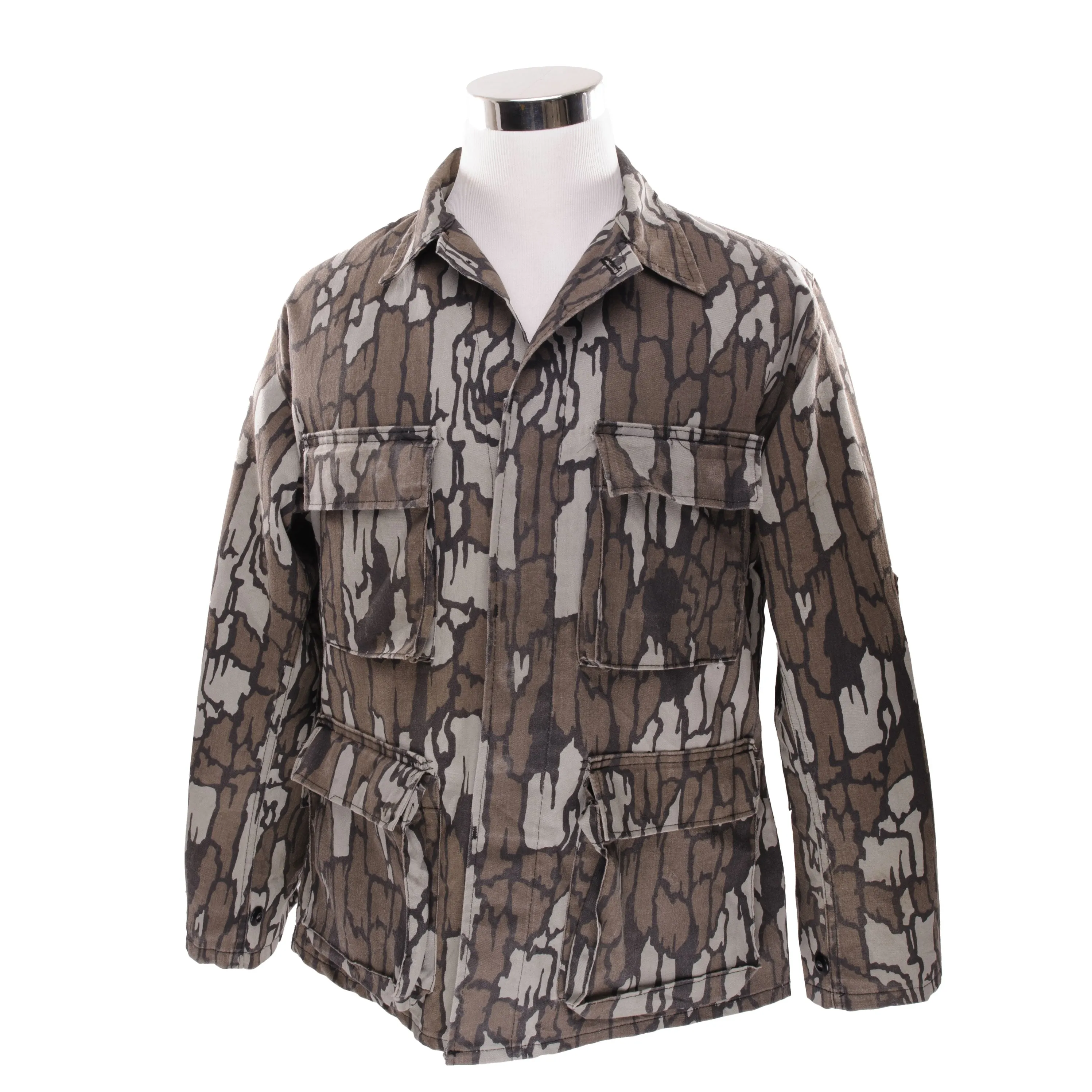 VINTAGE US ARMY TREBARK CAMO COMBAT JACKET 1990S SIZE MEDIUM REGULAR