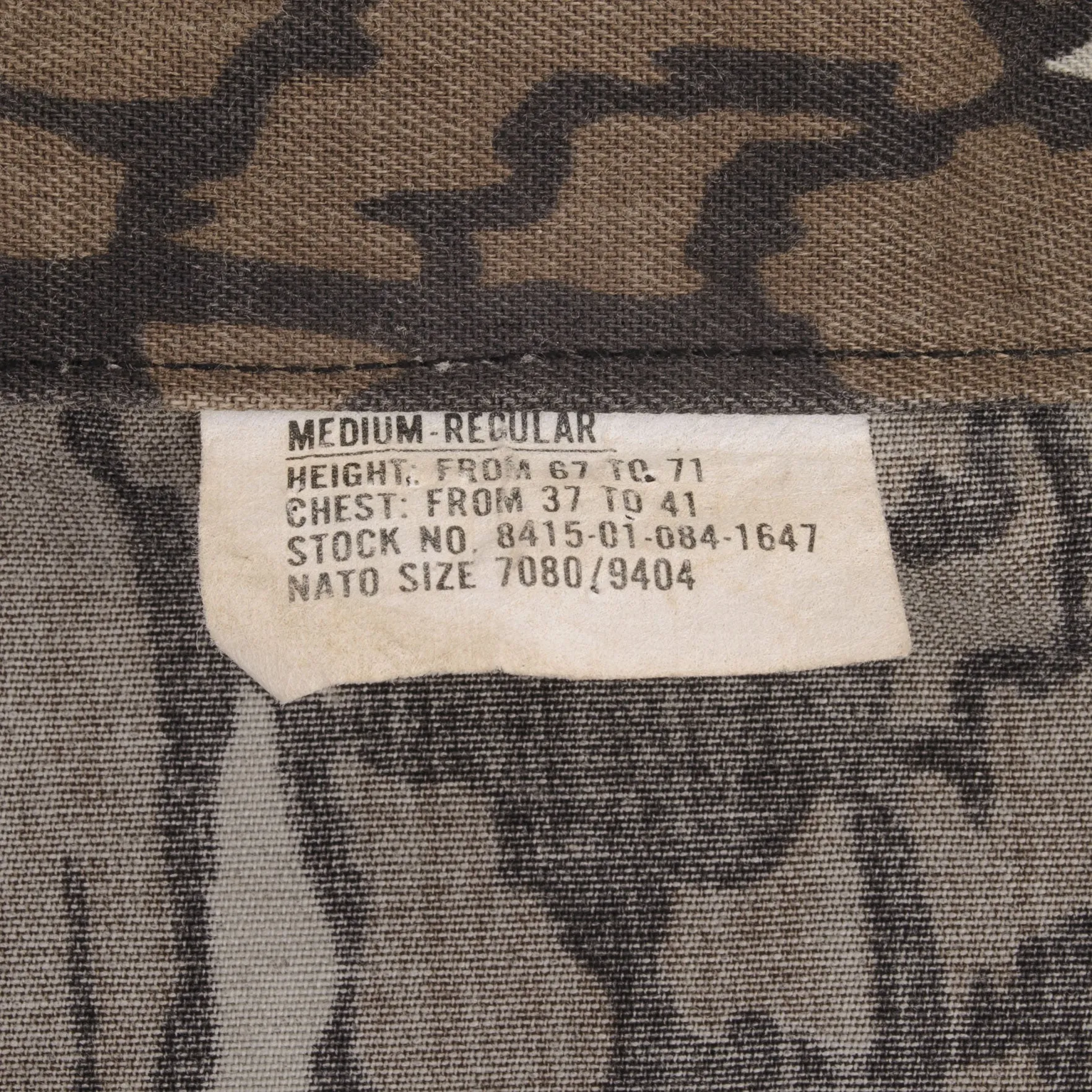VINTAGE US ARMY TREBARK CAMO COMBAT JACKET 1990S SIZE MEDIUM REGULAR