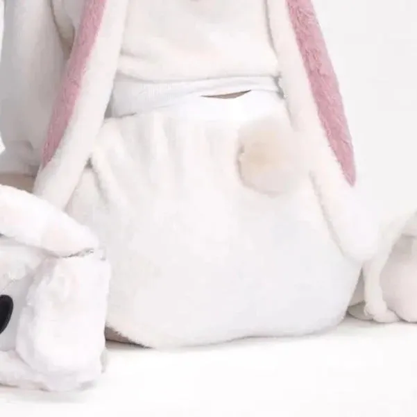 Wintertime Bunny Hop       Goth   Warm Hoodie Sweater Top with Optional Shorts Set Dark Academia Kawaii Academia Y2K Cottagecore Coquette Fairycore Dollette Princesscore Bottoms