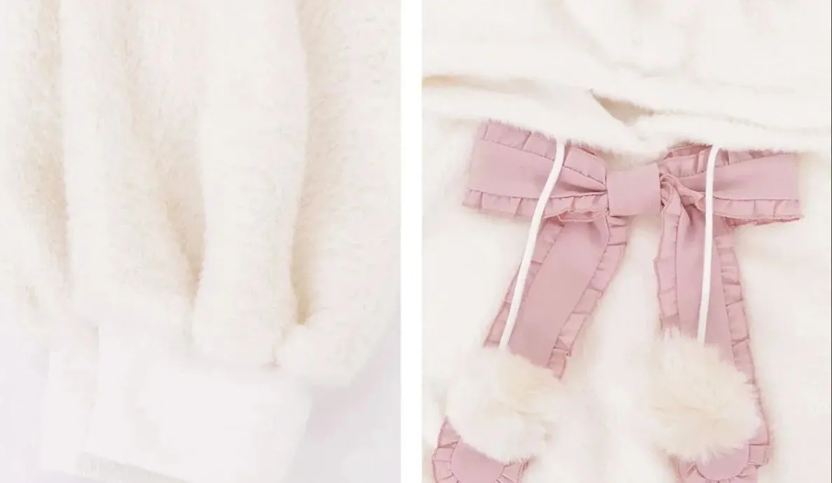 Wintertime Bunny Hop       Goth   Warm Hoodie Sweater Top with Optional Shorts Set Dark Academia Kawaii Academia Y2K Cottagecore Coquette Fairycore Dollette Princesscore Bottoms