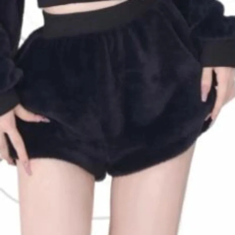 Wintertime Bunny Hop       Goth   Warm Hoodie Sweater Top with Optional Shorts Set Dark Academia Kawaii Academia Y2K Cottagecore Coquette Fairycore Dollette Princesscore Bottoms