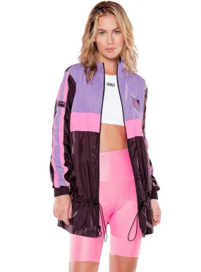 Zip-up Hooded Windbreaker Jacket